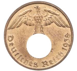 1 рейхспфенниг 1938 года D Германия — Фото №1