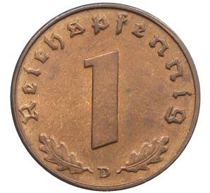 1 рейхспфенниг 1939 года D Германия — Фото №2