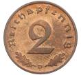 Монета 2 рейхспфеннига 1938 года D Германия (Артикул: K4-0702) — Фото №2