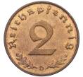 Монета 2 рейхспфеннига 1938 года D Германия (Артикул: K4-0704) — Фото №2
