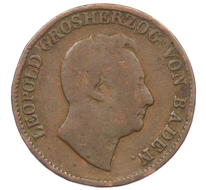 Монета 1 крейцер 1847 года Баден (Артикул: K10-7516) — Фото №2