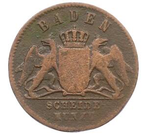 1 крейцер 1859 года Баден — Фото №2