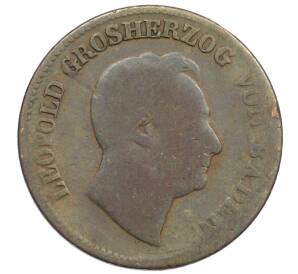 1 крейцер 1848 года Баден — Фото №2