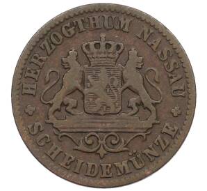 1 крейцер 1862 года Нассау — Фото №2