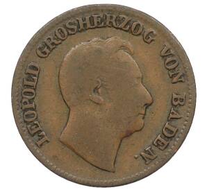 1 крейцер 1849 года Баден — Фото №2