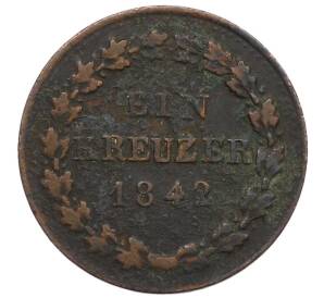 1 крейцер 1842 года Нассау — Фото №1