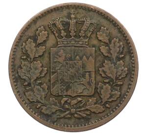 2 пфеннига 1866 года Бавария — Фото №2