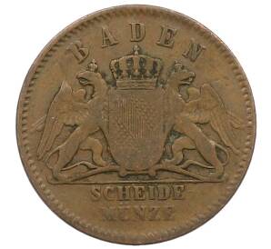 1/2 крейцера 1859 года Баден — Фото №2