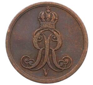 1 пфенниг 1858 года Ганновер — Фото №2