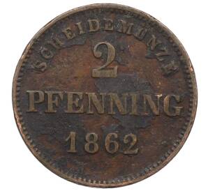 2 пфеннига 1862 года Бавария — Фото №1