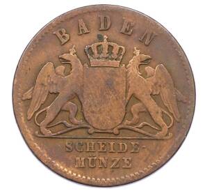 1 крейцер 1860 года Баден — Фото №2