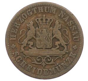 1 крейцер 1861 года Нассау — Фото №2