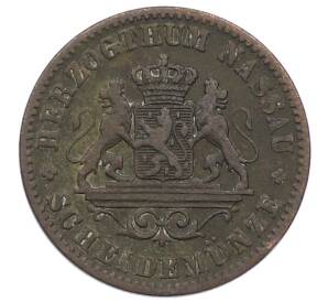 1 крейцер 1860 года Нассау — Фото №2