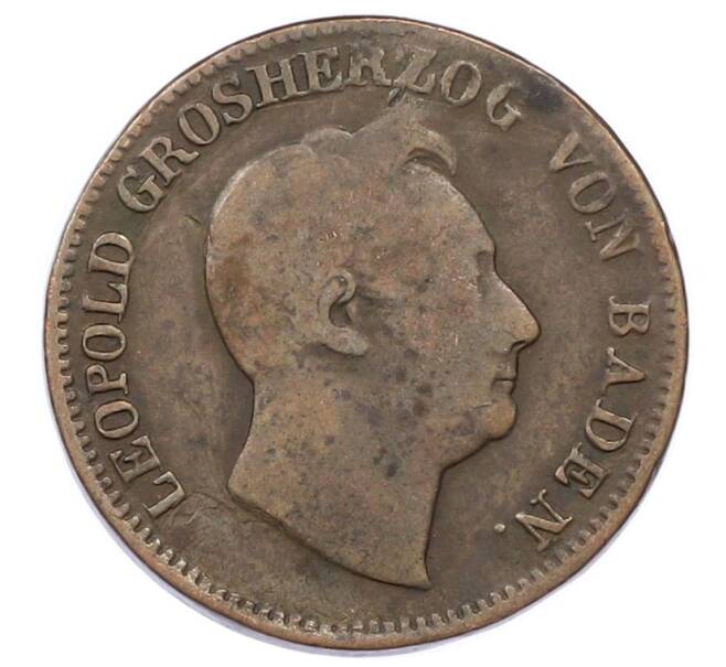 Монета 1 крейцер 1847 года Баден (Артикул: K10-7484) — Фото №2
