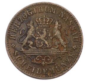 1 крейцер 1862 года Нассау — Фото №2