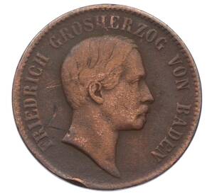 1 крейцер 1856 года Баден — Фото №2