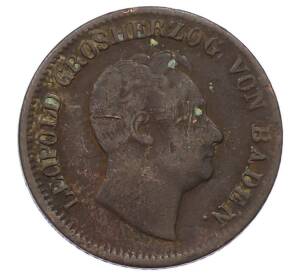 1 крейцер 1849 года Баден — Фото №2