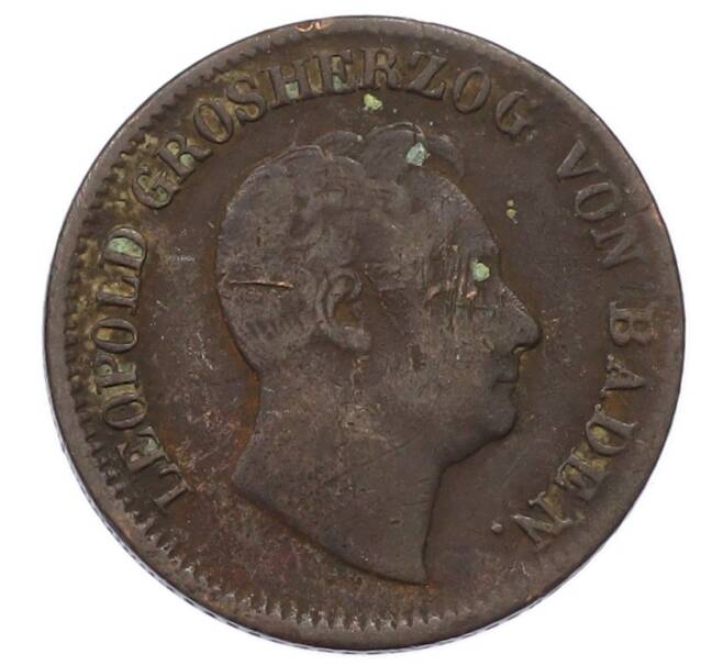 Монета 1 крейцер 1849 года Баден (Артикул: K10-7495) — Фото №2