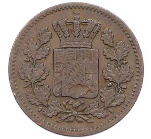 1 пфенниг 1866 года Бавария — Фото №2