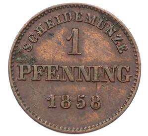 1 пфенниг 1858 года Бавария — Фото №1