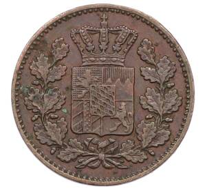 1 пфенниг 1858 года Бавария — Фото №2