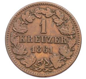 1 крейцер 1861 года Нассау — Фото №1