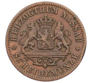 1 крейцер 1861 года Нассау — Фото №2