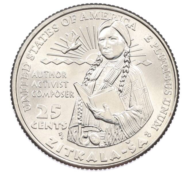 Монета 1/4 доллара (25 центов) 2024 года D США «Американские женщины — Зиткала-Ша» (Артикул: K12-71062) — Фото №1