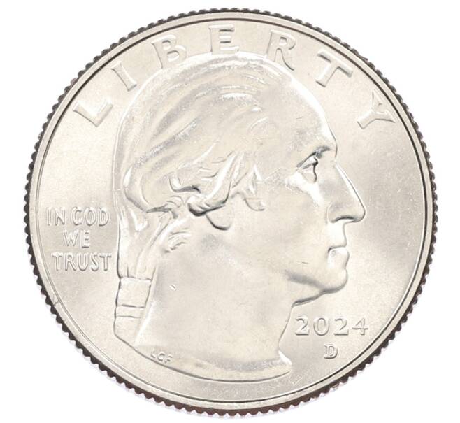Монета 1/4 доллара (25 центов) 2024 года D США «Американские женщины — Зиткала-Ша» (Артикул: K12-71062) — Фото №2