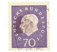 Почтовая марка 70 пфеннигов 1959 года Западная Германия (ФРГ) «Теодор Хойс» (Артикул: P2-0449) — Фото №1