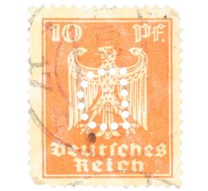 Почтовая марка 10 пфеннигов 1924 года Германия — Фото №1