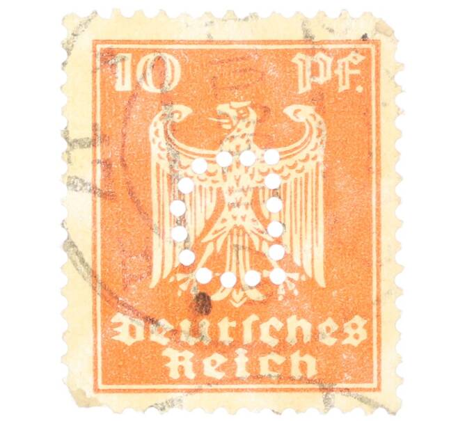 Почтовая марка 10 пфеннигов 1924 года Германия (Артикул: P2-0466) — Фото №1