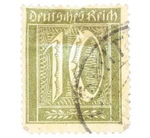 Почтовая марка 10 пфеннигов 1921 года Германия — Фото №1