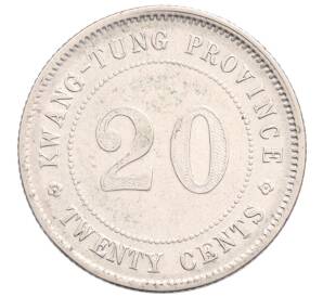 20 центов 1921 года Китай — провинция Квантунг — Фото №1