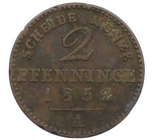 2 пфеннига 1852 года Пруссия — Фото №1