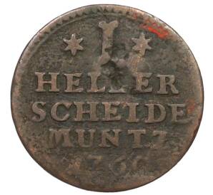 1 геллер 1760 года Гессен-Кассель — Фото №1