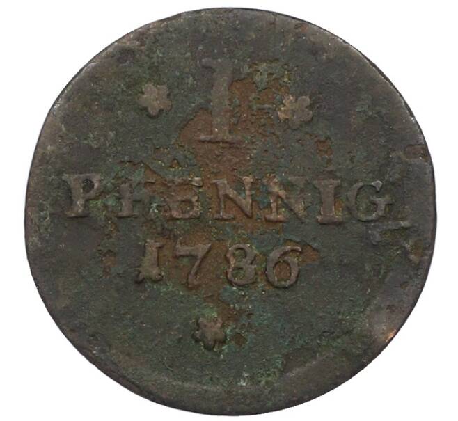 Монета 1 пфенниг 1786 года Франкфурт (Артикул: K10-7631) — Фото №1