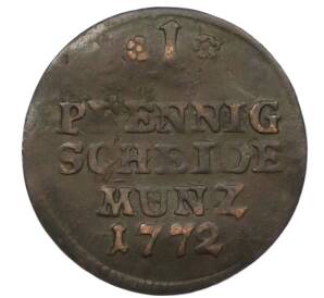 1 пфенниг 1772 года Саксен-Кобург-Заальфельд — Фото №1