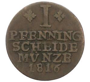 1 пфенниг 1816 года Брауншвейг — Фото №1