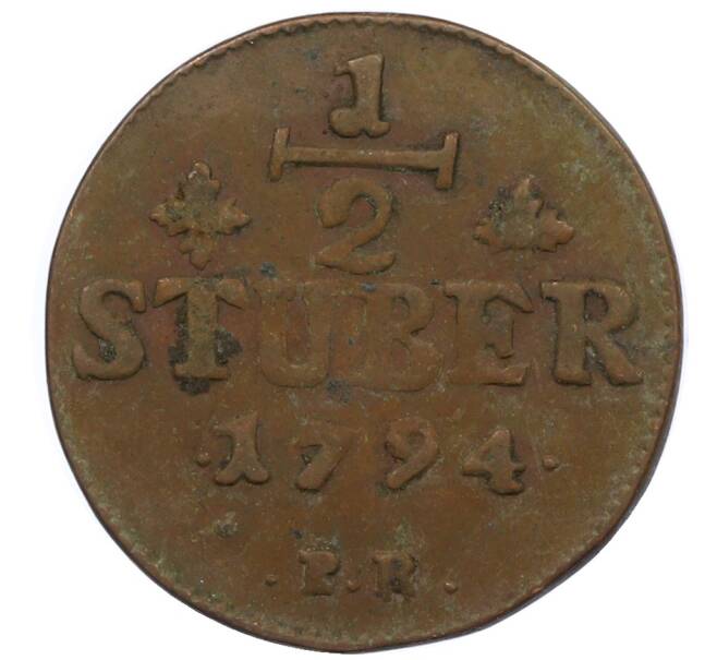 Монета 1/2 штюбера 1794 года Юлих-Берг (Артикул: K10-7653) — Фото №1