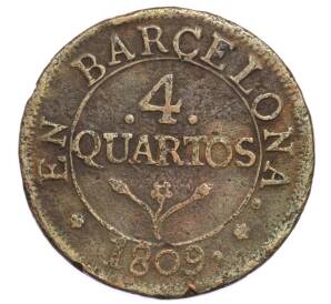 4 кварто 1809 года Испания — провинция Барселона — Фото №1