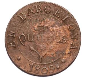 4 кварто 1809 года Испания — провинция Барселона — Фото №1