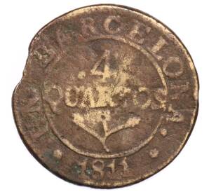 4 кварто 1811 года Испания — провинция Барселона — Фото №1