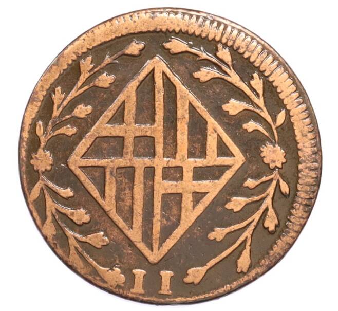 Монета 2 кварто 1809 года Испания — провинция Барселона (Артикул: K4-0742) — Фото №2