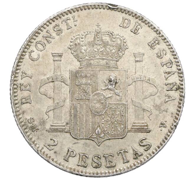 Монета 2 песеты 1905 года Испания (Артикул: K4-0750) — Фото №2