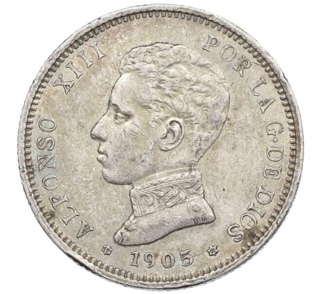 Монета 2 песеты 1905 года Испания (Артикул: K4-0754) — Фото №1