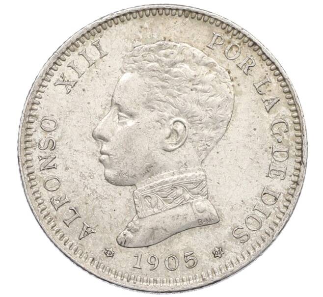 Монета 2 песеты 1905 года Испания (Артикул: K4-0755) — Фото №1