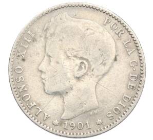 1 песета 1901 года Испания — Фото №1