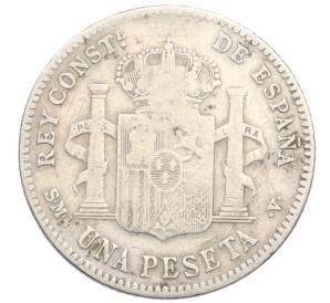 1 песета 1901 года Испания — Фото №2