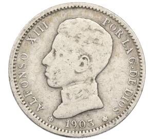 1 песета 1903 года Испания — Фото №1